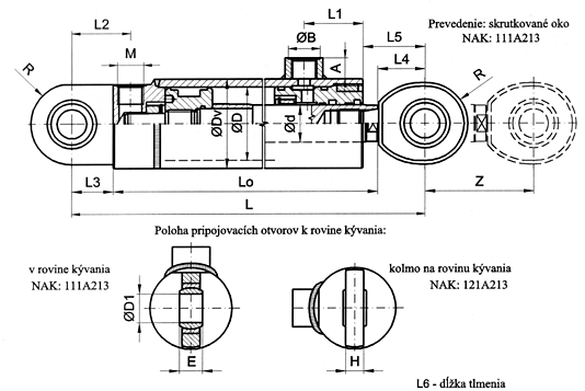 Hydraulick valec LIAZ HV 63/36x320 111A111 