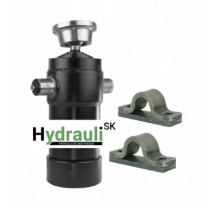 Teleskopický hydraulický valec 105/5x1237 zdvih: 1237 mm - s kolískou a úchytmi